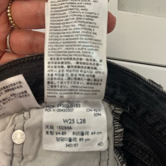 Levi’s 501 Women's Skinny Distressed Black Jeans from Urban Outfitters sz. 25 - Picture 7 of 11